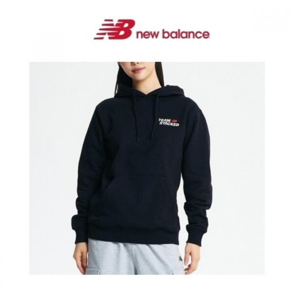 

New Balance Half Club Uni Team Stacked Brushed Hoodie Nbn0d42923 1 Black/95