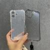 Soft Transparent With Lanyard Phone Case For iPhone 11 12 13 14 15 16 Pro Max Plus 16E Glitter Silicone Shockproof Bumper Cover