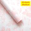 Retro Wrapping Paper Romantic Flower Wrapping Paper Kraft Gift Paper Florist Bouquet Packaging Material For Gift Wrapping Pack