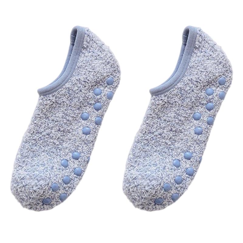 Grip Fuzzy Socks for Women Thick Warm Slipper Socks Soft Fuzzy Hospital Socks with Grip Soft Home Sleeping Socks