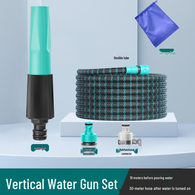 High-Pressure Water Gun for Car Wash, Flower Watering, and Floor Cleaning with Retractable Hose and Powerful Sprinkler.