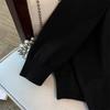 Plus Size Women's Winter Lapel Top - Slimming Long Sleeve Sweater Knitwear for Curvy Girls 200/300 Jin 8026