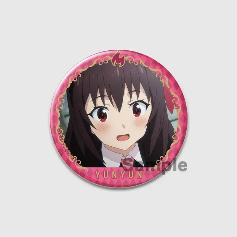 32/44/58mm Anime KonoSuba Brooch Pin Cartoon Figure Megumin Aqua Badge Button Pin Cosplay Souvenir Toy Gift Backpack Clothes Accessories