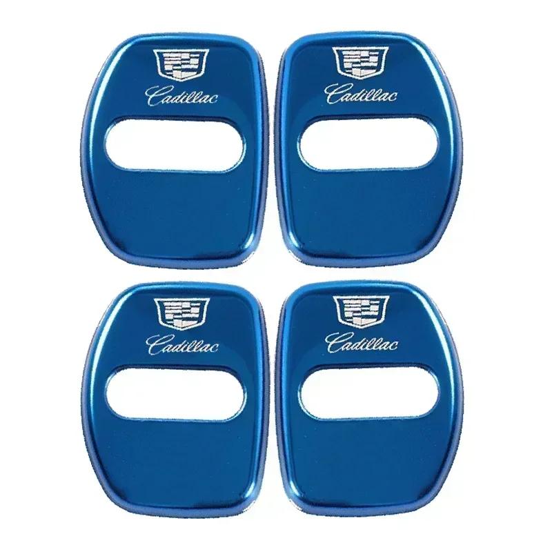 4Pcs Car Logo Door Lock Protector Stickers for Cadillac CTS CT4 CT5 CT6 XT4 XT5 XT6 Anti-Rust Cover Accessories svagd99