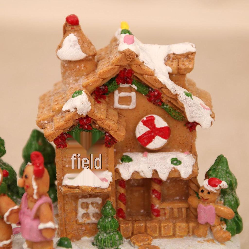 New Christmas LED Musical Light-up House Ornaments - Festive Colorful Snow House Decoration