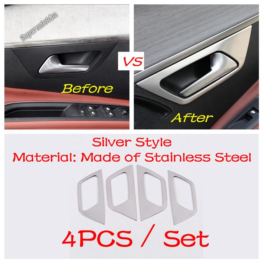Seat Adjust Panel / Head Lamp Light / Glove Box Sequin / Window Lift Cover Trim Accessories For Peugeot 3008 5008 GT 2017 -