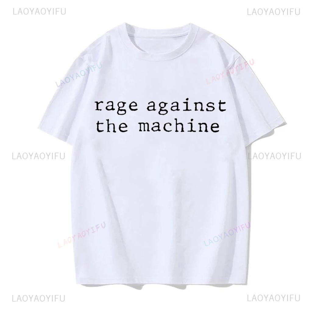 Rage Against The Machine Buchstaben T-Shirts RATM Rap Metal Rock Liebhaber Hipster Streetwear Premium Sommer Rundhals Hipster T-Shirt