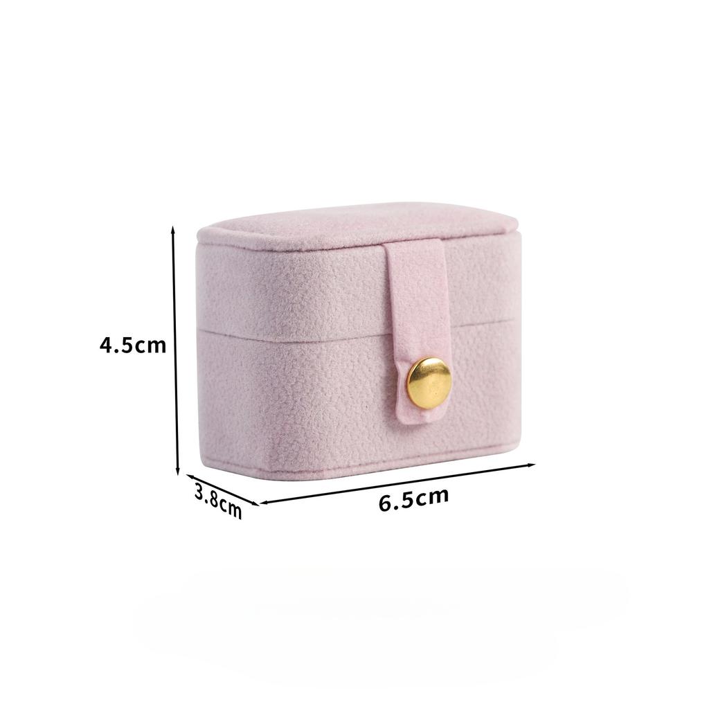 Ring Portable Small Jewelry Storage Box for Women Travel Simple Leather Ring Earrings Storage Box Organizer Display Gift Bag