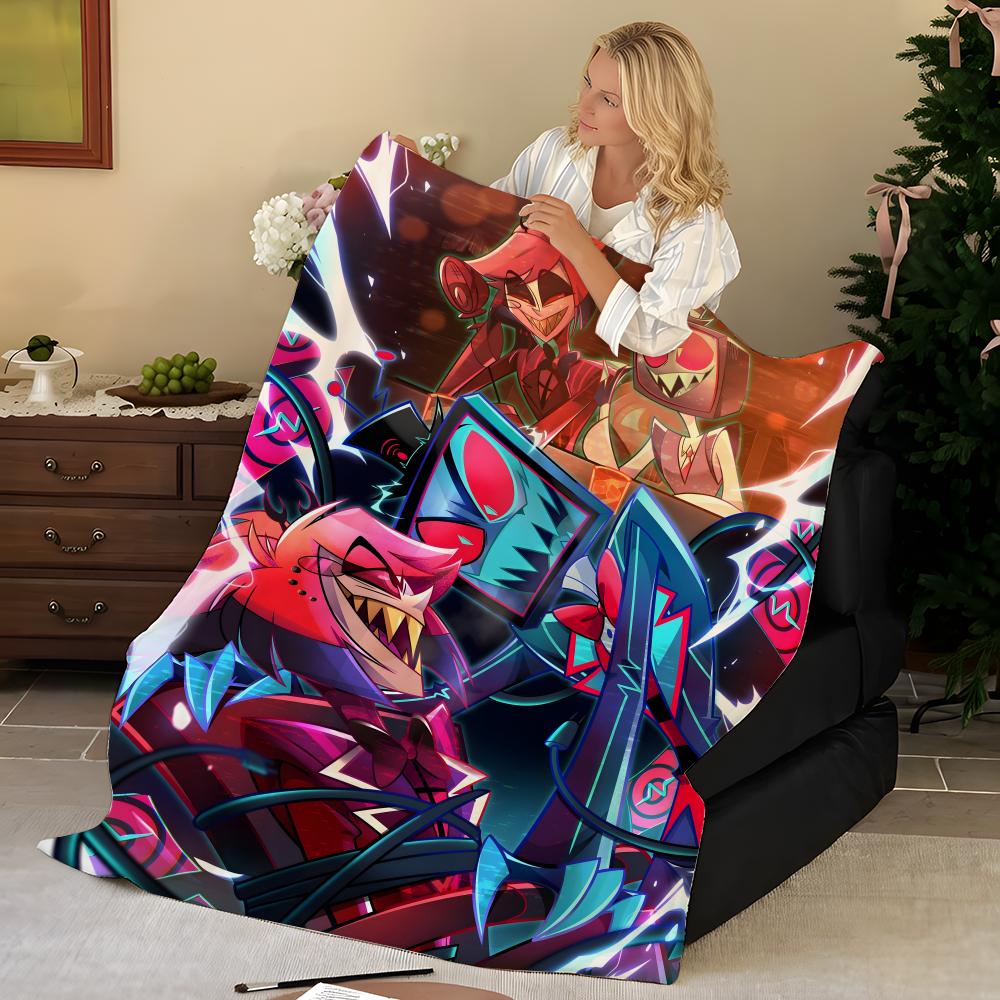 Animation H-Hazbin H-Hotel-l Throw Flannel Blanket, Soft Warm, Durable & Washable cute Cool