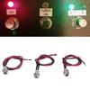 3 Stück LED Metall Kontrollleuchte Wasserdichte Signalleuchte mit Kabel für Auto LKW Boot 24V