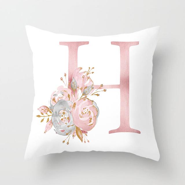 26 Letters Cushion Cover Letter Home Decorative Pillowcase Polyester Throw Pillow Case Cushion Cover For Sofa Almohada Hot Zt25