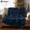 Blue Paper Plane Lightweight Microfiber Soft Christmas Fleece Blanket Warm Cozy Throw for Bed Sofa Office Travel All Season