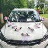 Handle Ribbons For Wedding Car Artificial Flower Car Headflower Wedding Supplies Wedding Car Flower
