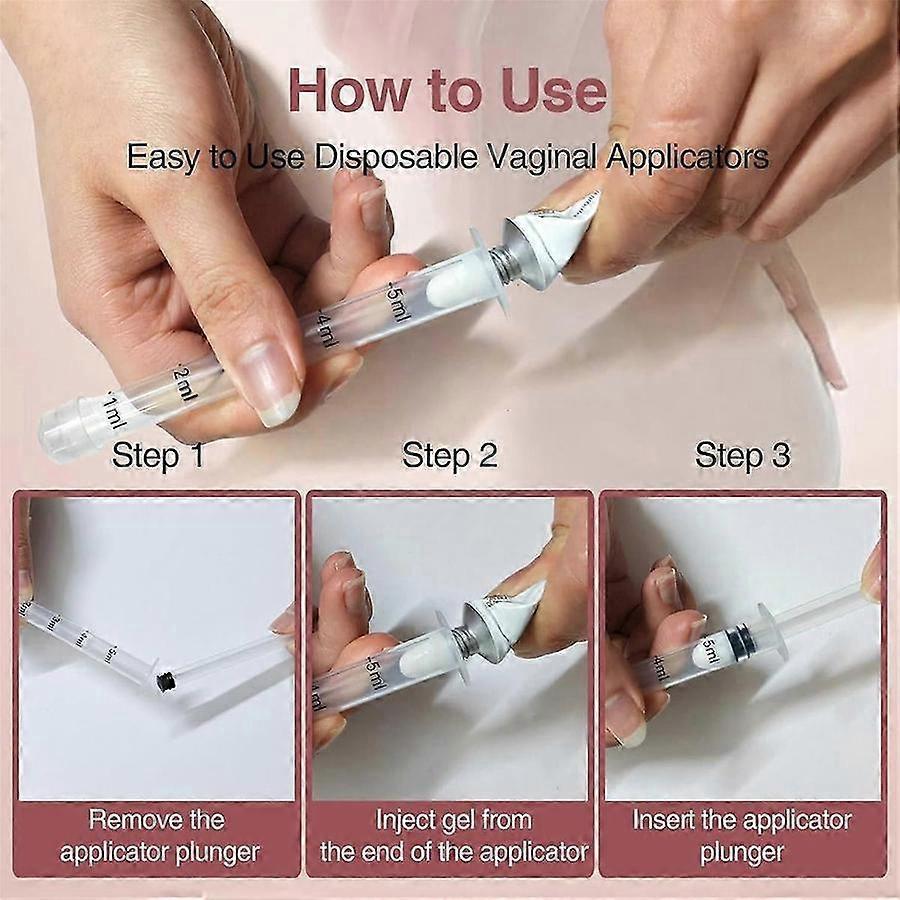 40-Pack Disposable Vaginal Cream Applicators for Suppository and Lube