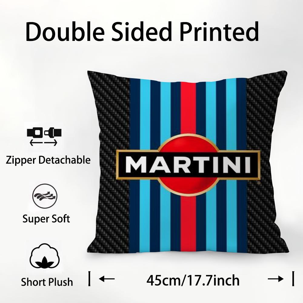 

Car Cool M-MartiniES Pillow Case Plush Fabric Soft Double Sided Print Sofa Cushion Cover Throw Pillow Covers 16x16Inch