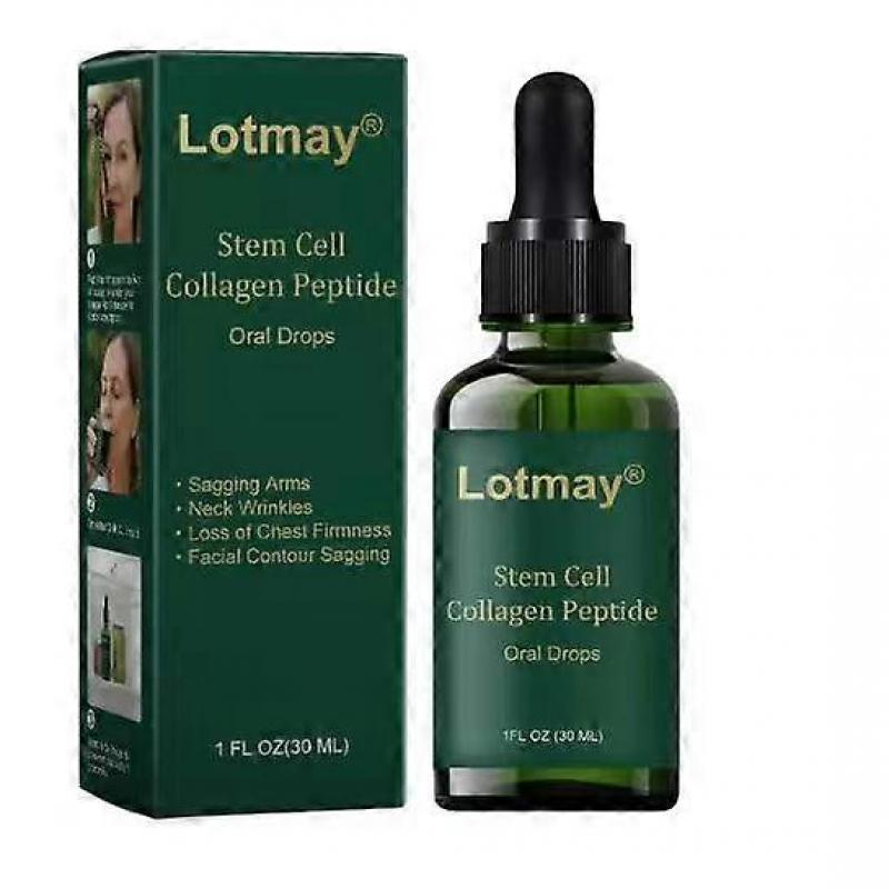 Stammzellen-Kollagen-Peptid Orale Tropfen, Hydrolysierte Flüssig-Kollagen-Peptide für Lifting & Straffung der Haut & Faltenreduktion