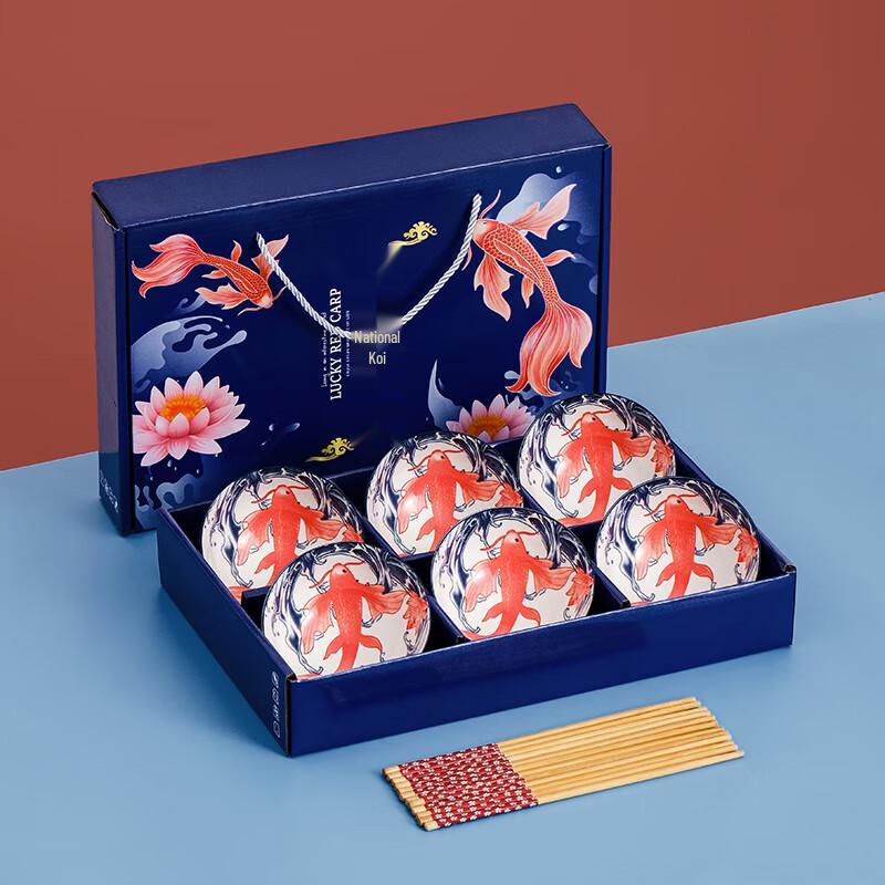 Ceramic Bowl and Chopsticks Dinnerware Set