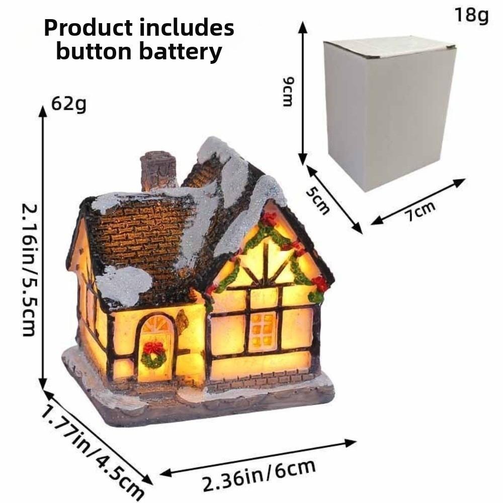 Christmas Micro Landscape Model Resin Miniature House Decor New House Ornament Festive Decor