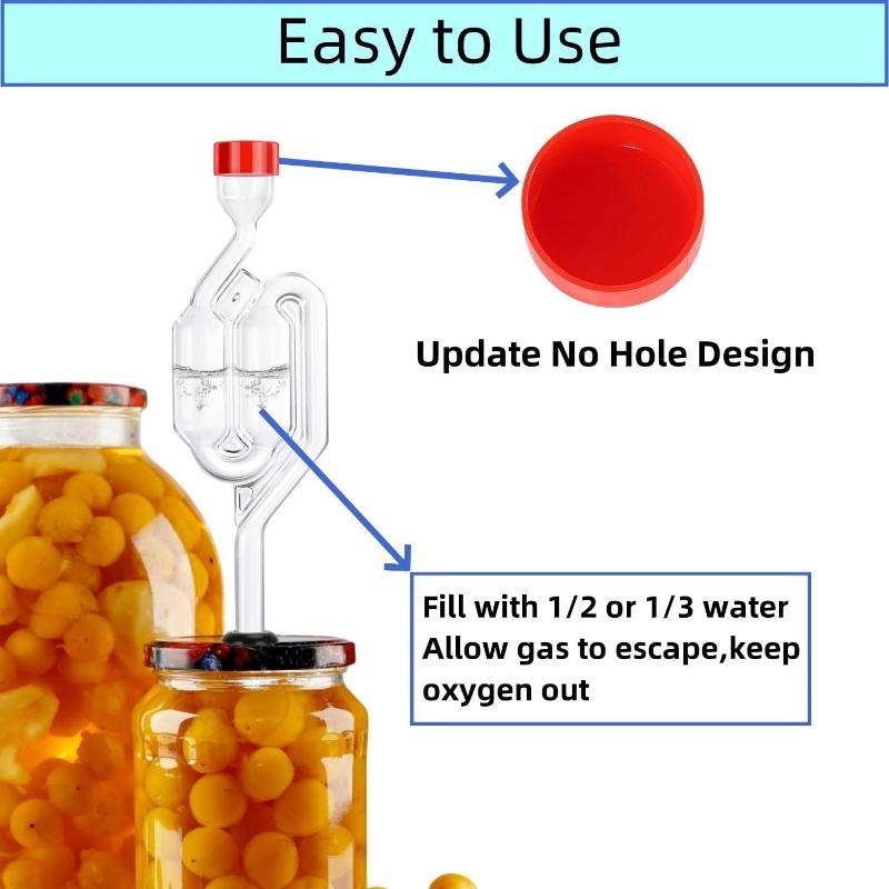 Transparent Airlock S-shaped Airlock, Homemade Bubble Airlock Carboy and Fermenter Sealing Valve with Food Grade Gasket