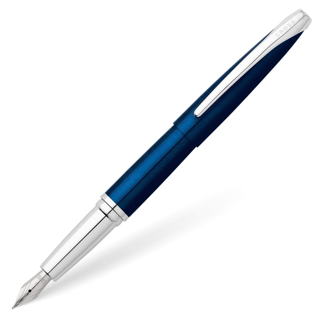 Cross Fountain Pen F Fine Nib ATX Translucent Blue Officially Imported 886-37F Lacquer,