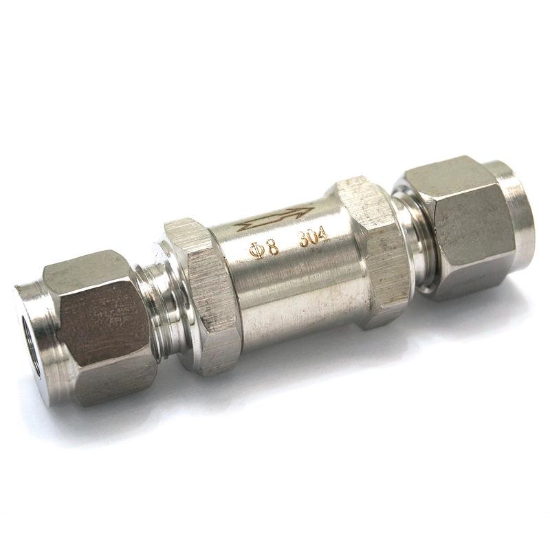 3/4/6/8/10/12/14/16/18/20mm 1/8" 1/4" 3/8" 1/2" 3/4" 304 Stainless Steel One Way Check Valve Non-return Compression Valve
