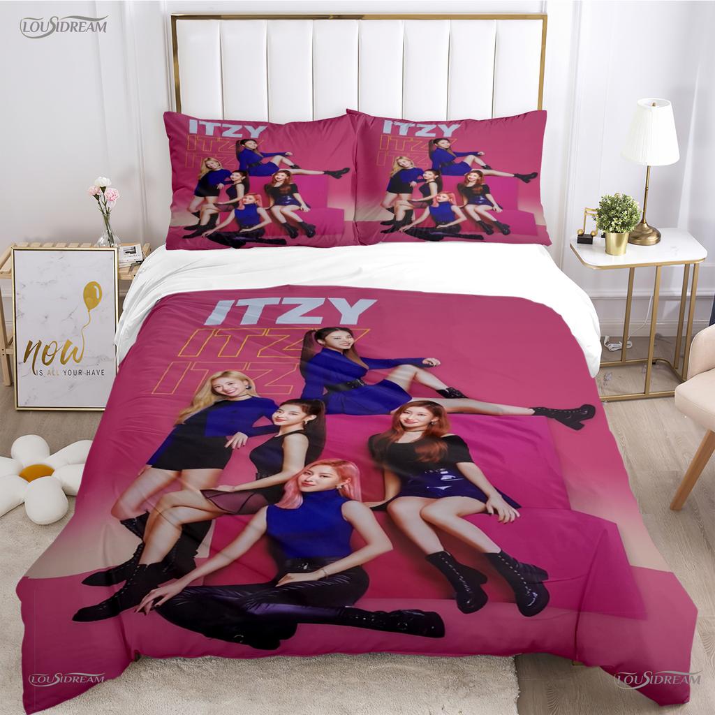 Itzy-Korean Singing Group All Season Duvet Cover Comforter Bedding Set Soft Quilt Cover And Pillowcases Single/Double/Queen/King