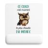 Tapis De Souris - PLANETEE - Ce Coach Le Plus Chouette - 22x18 Cm - Impression Sublimation HD - Antidérapant 3 Mm