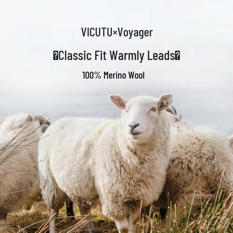 VICUTU Navigator Men's Double-Sided Wool Mid-Length Overcoat