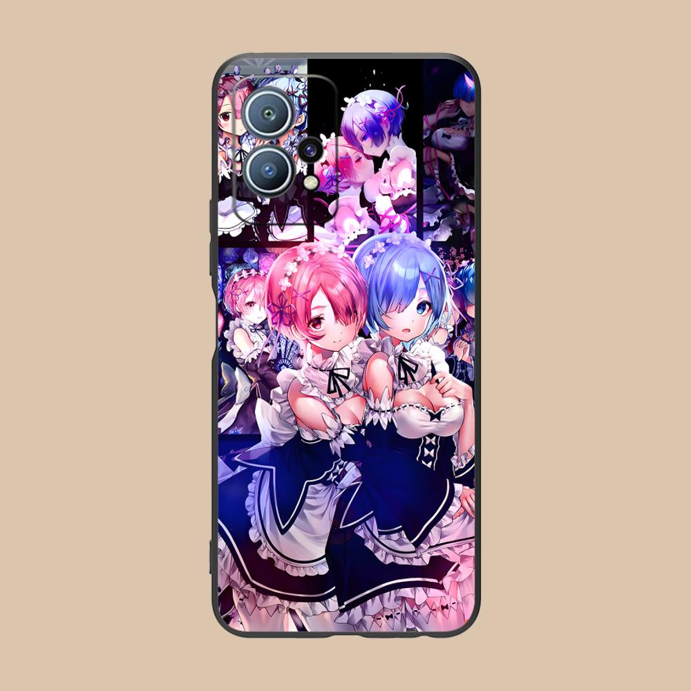 ReZero Rem Ram Matte TPU Mobile Phone Case for Huawei P60 P50 P40 P30 P20 P10 P9 P8 Pro Lite Plus Colorful Printing Cover