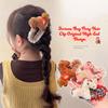 Grid Horse Hairpins Large Plush Edge Clip Creative Cartoon Hair Clip  Gifts