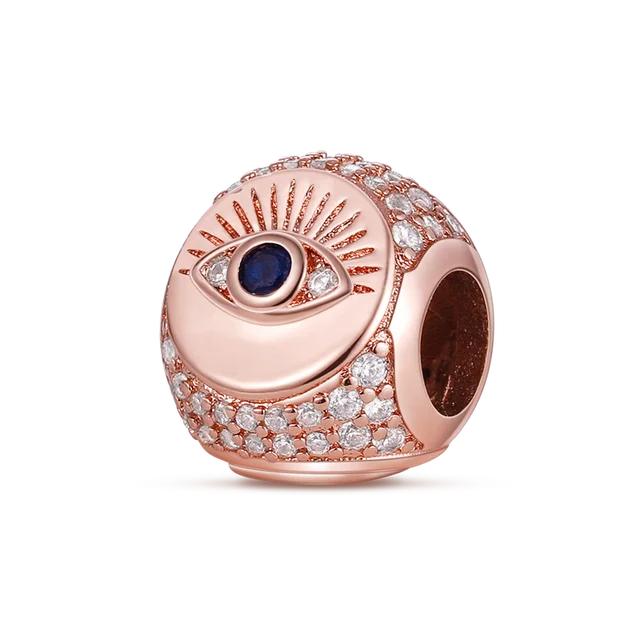 Lucky Blue Devil Eyes Pendant Fit Bracelet Necklace 925 Silver Palm Egypt Charms Bead Diy Jewelry