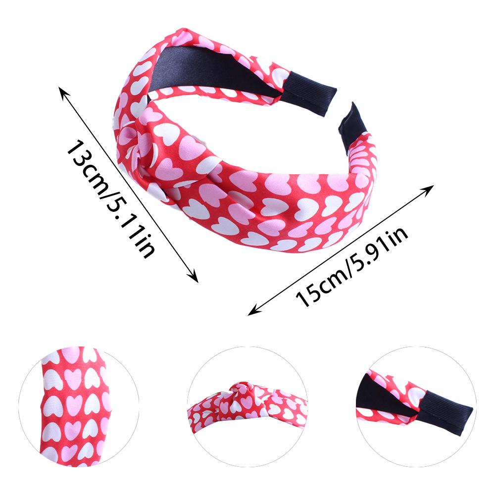 Valentine's Day Hair Bands Knot Printed Women