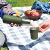 600ml Vacuum Insulation Travel Cup Stainless Steel Double Layer Thermos Handle Cup Lid Vacuum Flask