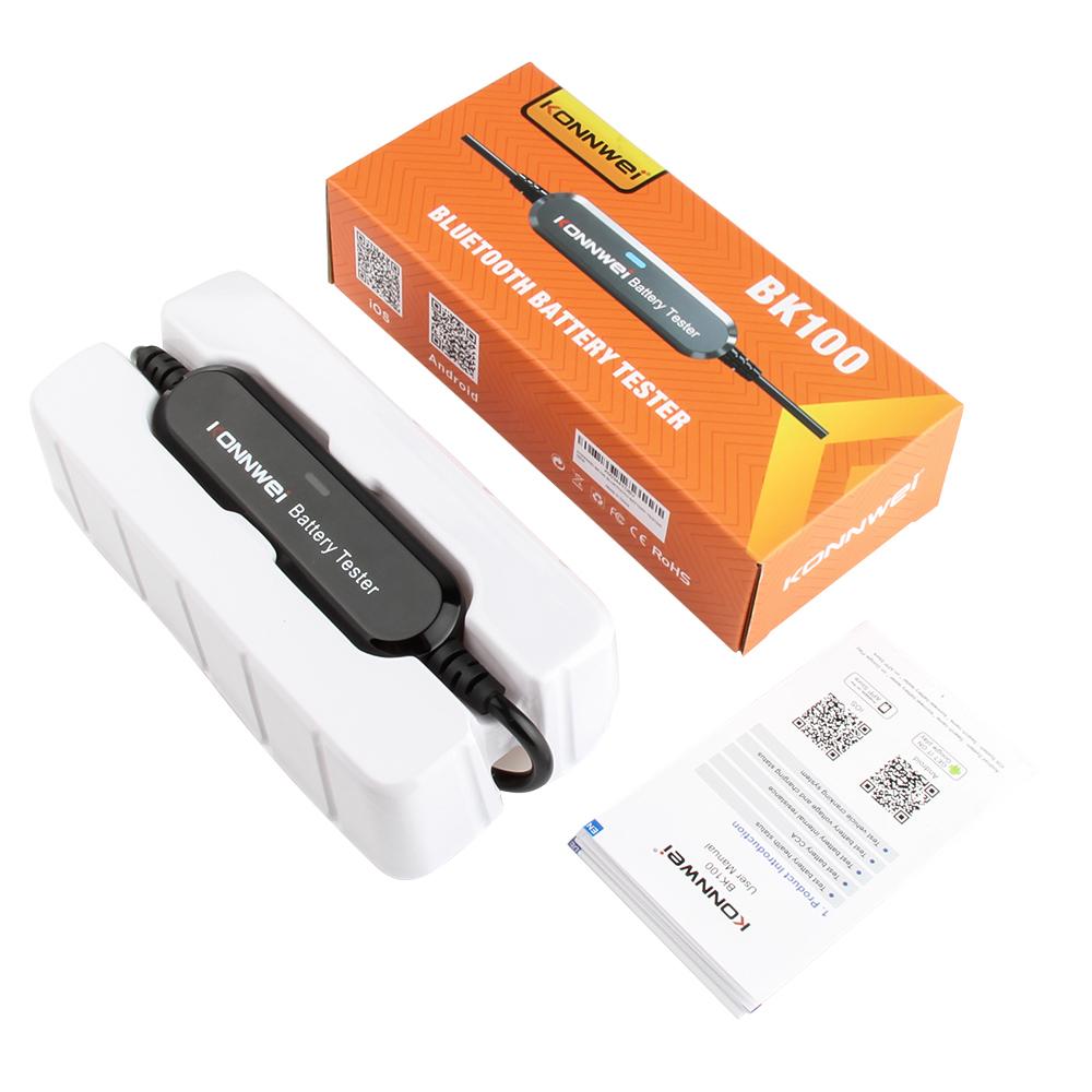 KONNWEI BK100 Bluetooth 5.0 Car Motorcycle Battery Tester 6V 12V Battery Monitor 100 to 2000 CCA Charging Cranking check Tools