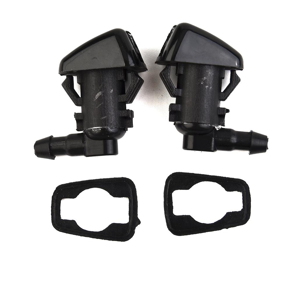 2pcs Car Black Windshield Washer Nozzle Set 2011-2017 For Jeep For Grand For Cherokee 68260443AA Washer Outlet Adjustment