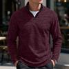 Men's Quarter-Zip Pullover Long Sleeve Stand Collar Sweatshirt Casual Loose Top