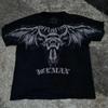 2000er Neues amerikanisches Retro lässiges HipHop Gothic Print Damenbekleidung Mode T-Shirt Street Kurzarm Damen und Herren y2K Tops
