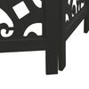 5 Piece Black Folding Screen Solid Paulownia Wood