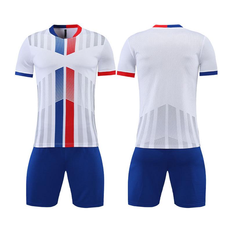 Short-sleeved Football Jersey Set The Same Long-sleeved Football Training Jersey Is A Team Breathable Competition Jersey.