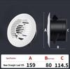 ABS Round Air Ventilation Duct: Indoor Fresh Air, White Exhaust Air Intake