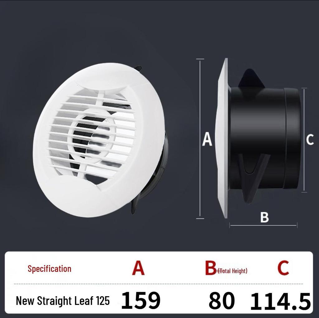 ABS Round Air Ventilation Duct: Indoor Fresh Air, White Exhaust Air Intake
