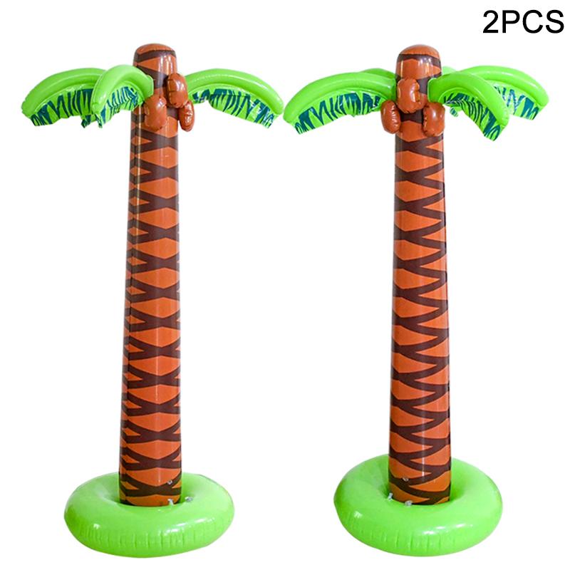 66Inch Giant Inflatable Palm Trees Summer Beach Backdrop Kids Favors Hawaiian Tropical Birthday Luau Pool Party Decoration Toy
