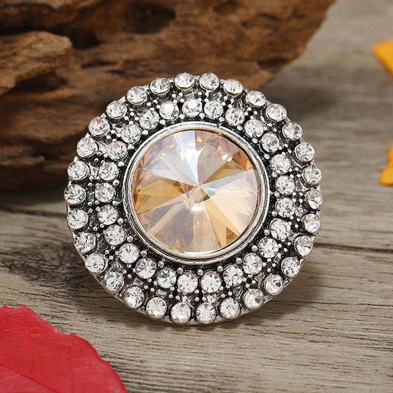 Unique Boho Stone Ring Big Round Rings For Women Vintage Female Wedding Party Jewelry Birthday Gift