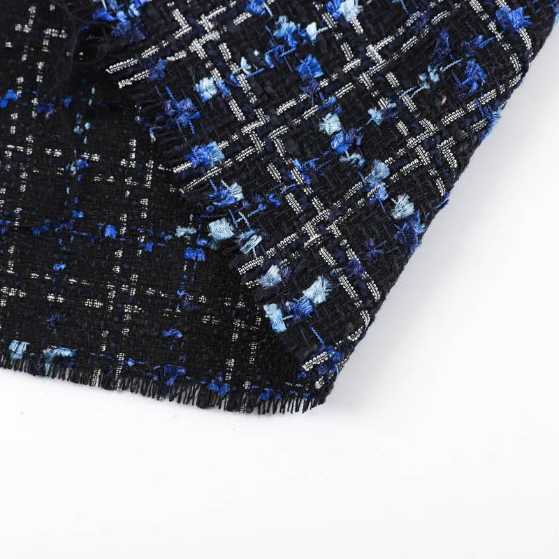 145x50cm Spring French Orchid Small Fragrance Wool Blended Fabric For Fashion Coat Short Skirt Woven Wool Tweed Fabric TJ20781