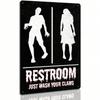 Vampire Halloween Metal Wall Poster Bathroom Decor