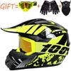 Equipped With 100% Goggles + Gloves Mask Off-road Helmet Mountain Biking Downhill Youth Go-kart