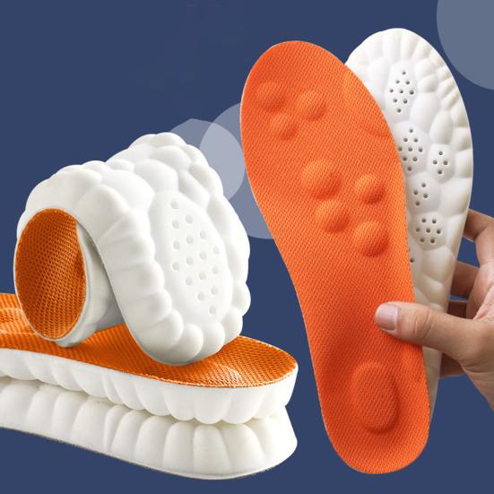 2 Pairs Air Cushion Height Increase Insole Breathable Insoles Moisture-Absorbing Fast-drying Shoe Insoles for Sports Shoes
