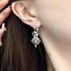Zircon Earrings Niche Design Light Luxury Cold Wind High Sense Personalized Earrings Sweet Cool Girl Y2K Earrings Women