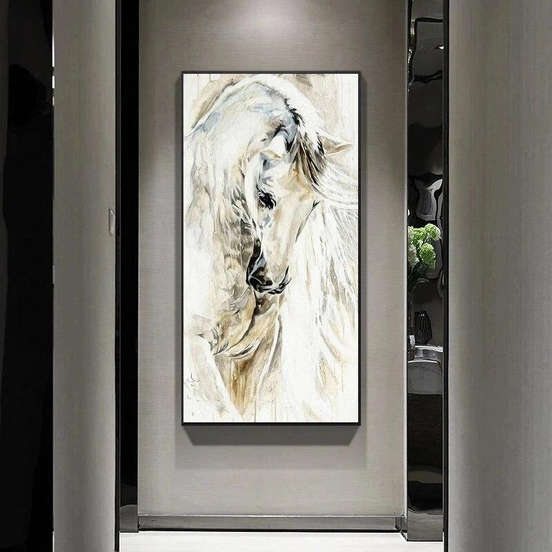The Horse Abstract Animal Poster and Print Canvas Painting for Living Room Modern Style Artwork Wall Art Pictures Home Decoraton No Frame