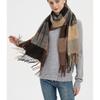 Wander Agio Women's Fashion Long Shawl Big Grid Winter Warm Lattice Large Scarf